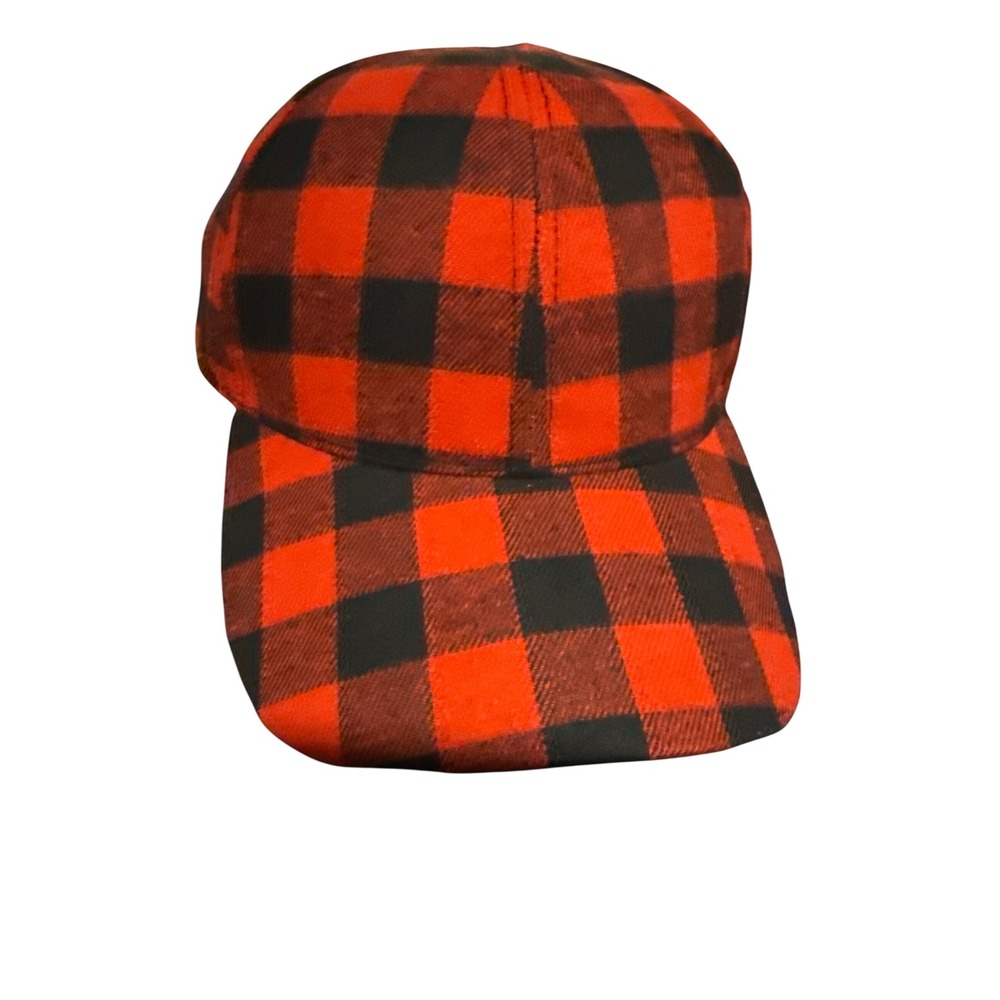 Unbranded Red Black Buffalo Plaid Baseball Cap Adjustable Lumberjack Hat